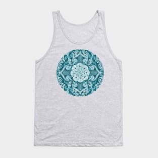 Centered Lace - Teal Tank Top